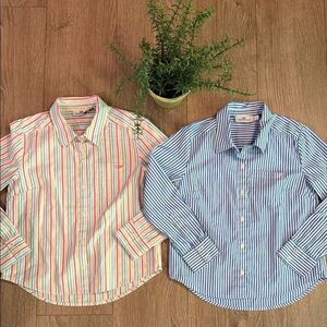 ((2 PIECE)) VINEYARD VINES GIRLS COTTON BUTTON DOWN SHIRTS SIZE 10